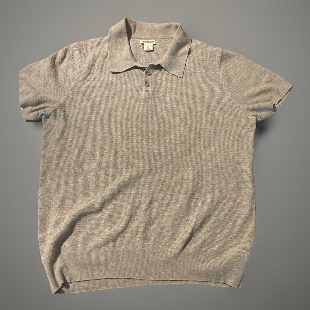 Thom Aaron Men's Grey Kinit Shirt Large - Picture 2 of 6
